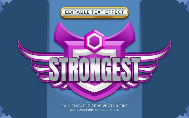 Strongest Editable Text Effect Game Style