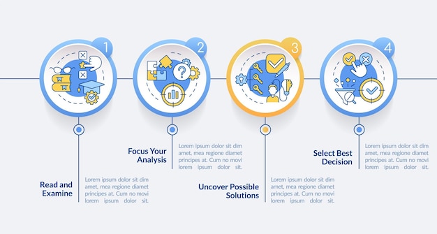 Structure of case study circle infographic template