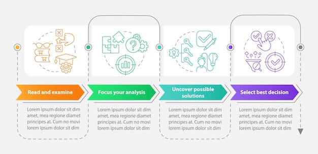 Structure of case study rectangle infographic template