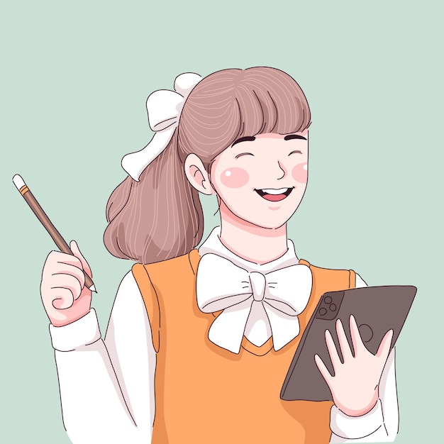 Student girl illustration