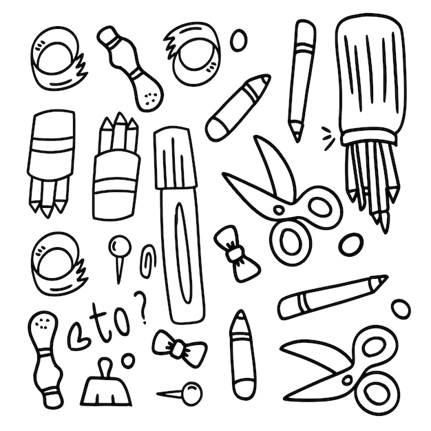 Student tools set bundle vector design