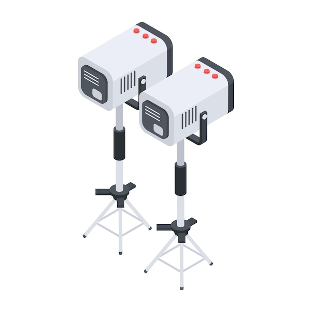 Vector studio accessories isometric icon