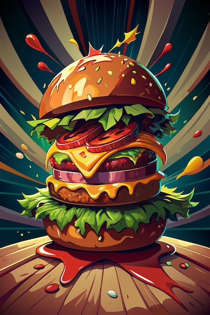 Vector studio burger photography