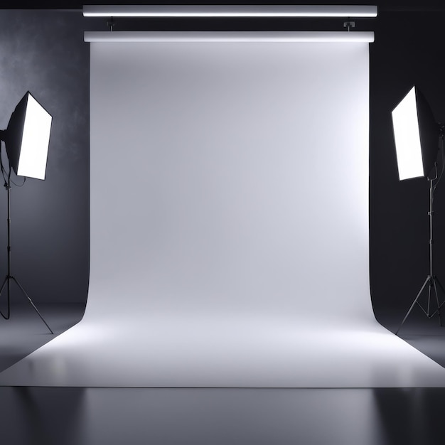 Vector studio lighting with spotlight