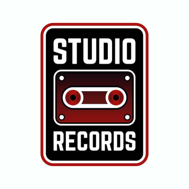 Vector studio record logo