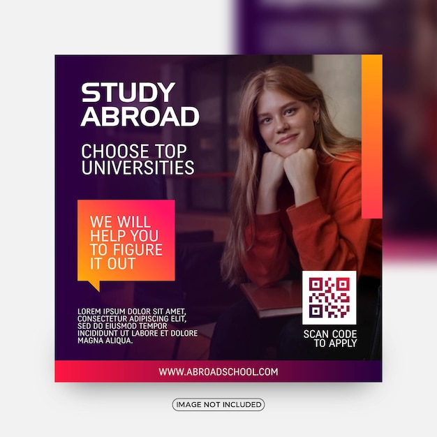 Study Abroad social media post templates