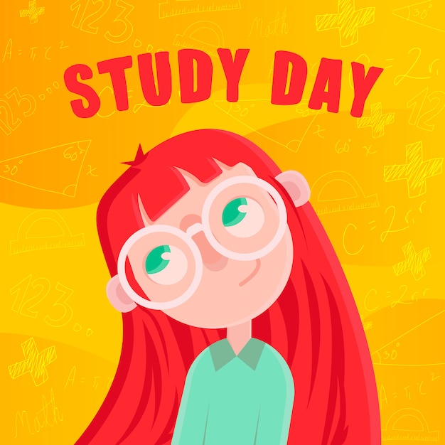 Study day girl character