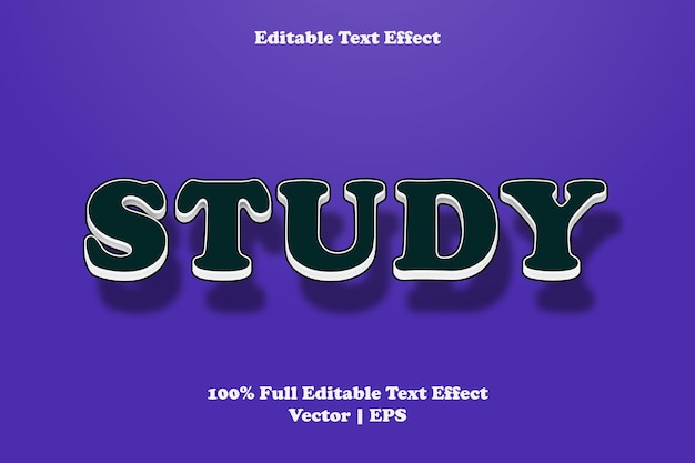 Study editable text effect