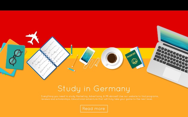 Study in Germany concept for your web banner