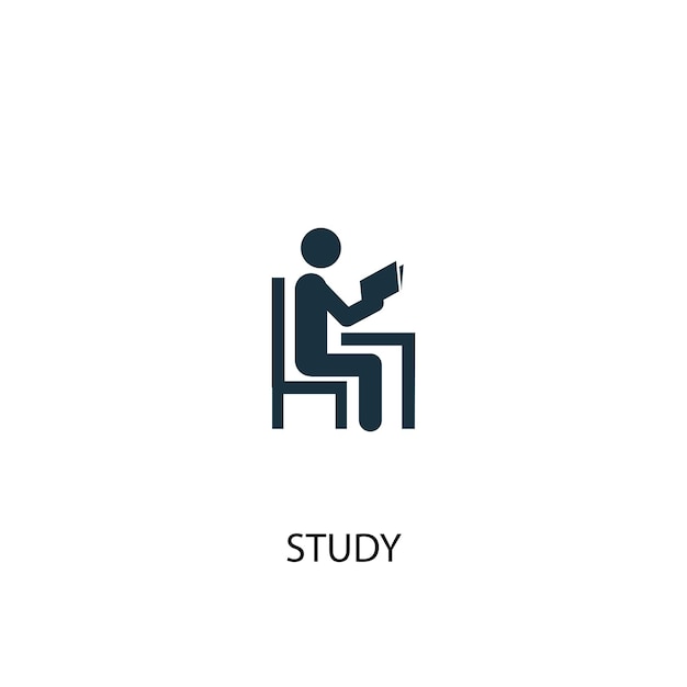 Study icon. Simple element illustration. study concept symbol design. Can be used for web and mobile.