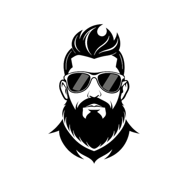 Vector a stunning depiction of a handsome gentleman sporting a fashionable hairdo impeccable beard