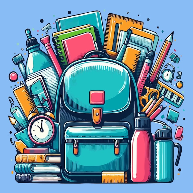 Stunning and Trending Vector Images for BacktoSchool Themes School Backpack and Gear