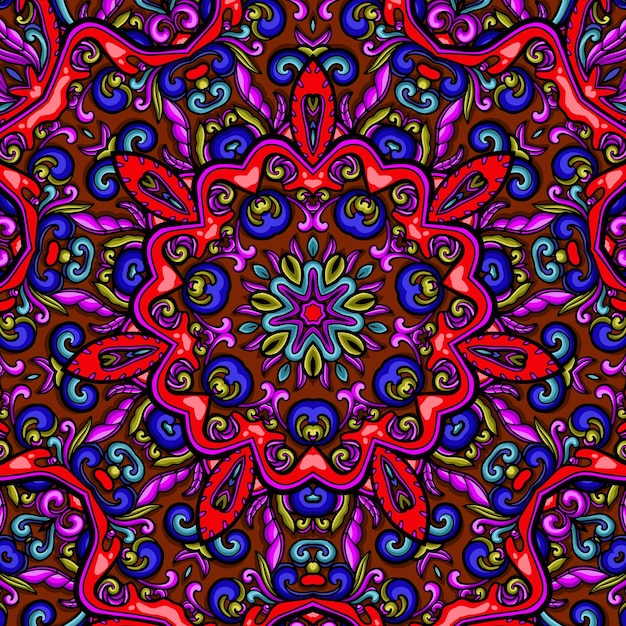 style and beautiful mandala ornament background for rugs design premium vector