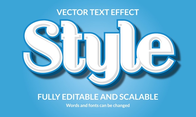 Style Editable 3D text style effect