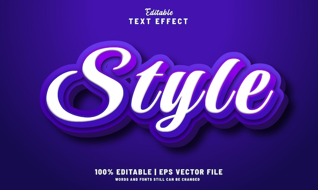 Style editable text effect 3d style design