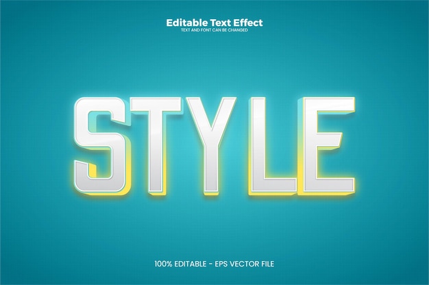 Style editable text effect in modern trend style Premium Vector