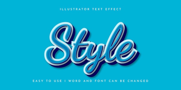 Style illustrator editable text effect template design