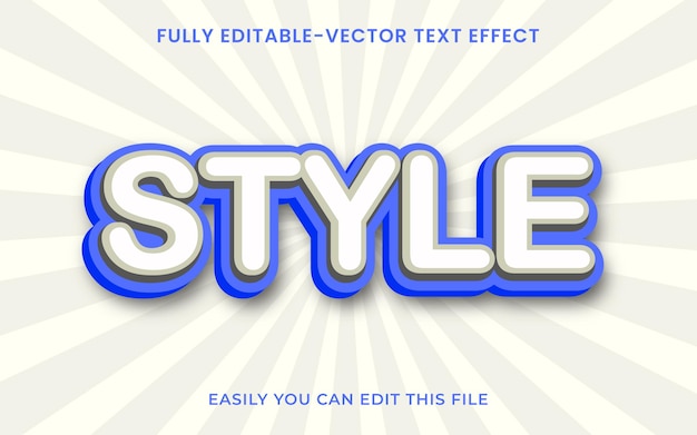 Style Vector 3d Editable Text Effect