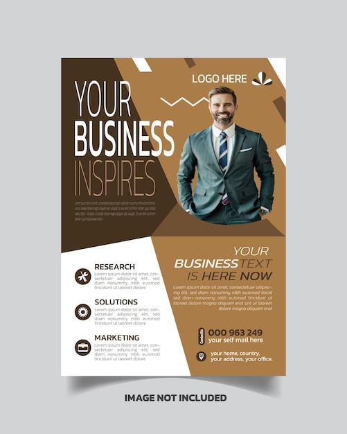 Vector styling clean marketing flyer or trendy creative business leaflet template