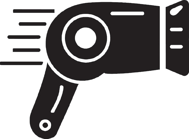 Styling hair dryer symbol