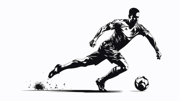 Stylised Soccer Football Player Illustration