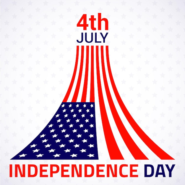 Stylish american Independence day design Vector illustration