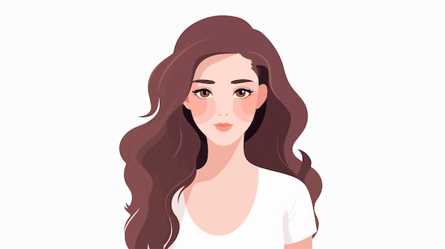 Stylish Avatar Woman Design Portrait