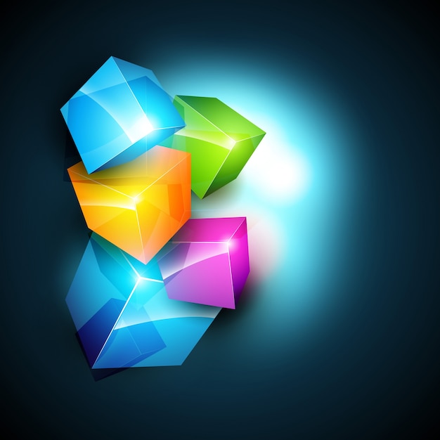 Stylish background with 3d cubes