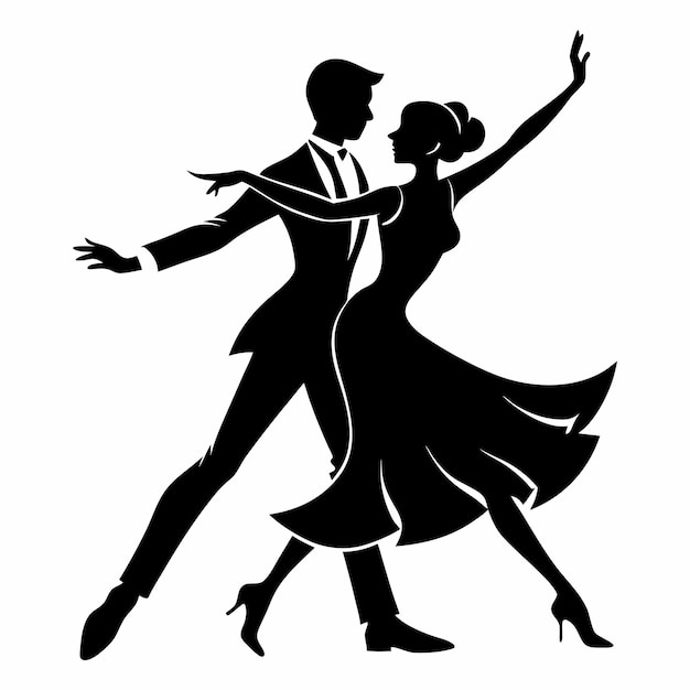 Stylish Ballroom Dance Silhouette