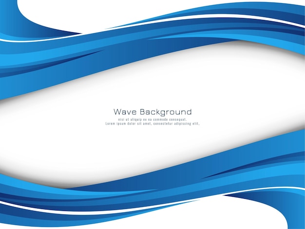 Stylish beautiful blue wave flowing design background vector