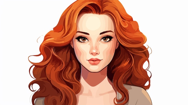 Stylish Beautiful Woman Head Avatar Character Cartoon Vector Illustration