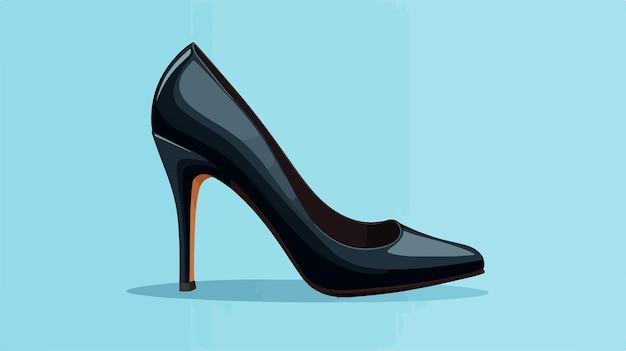 Vector stylish black shoes fashion concept