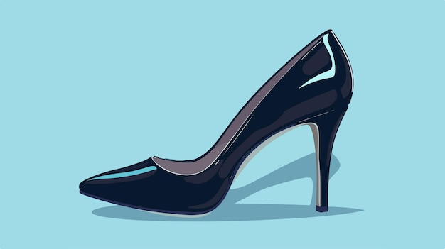 Vector stylish black shoes fashion concept