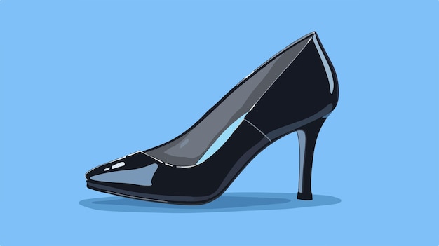 Vector stylish black shoes fashion concept