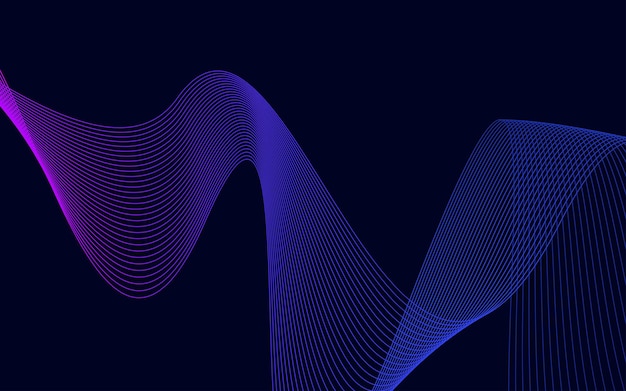 Stylish blue wavy lines abstract background design