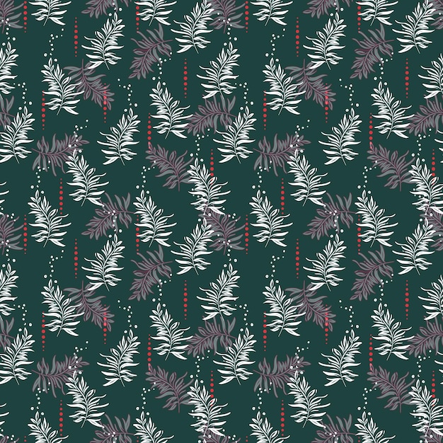 Stylish Botaniacal Leaves seamless pattern vector Illustration