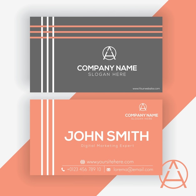 Stylish Business card design with attractive lins