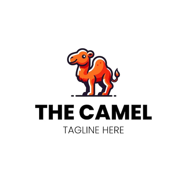 Stylish Camel Mascot Vector Illustration for Logo Design