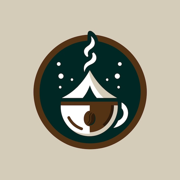 Stylish camping and coffee logos Minimalist designs featuring tents coffee cups and nature elements Perfect for outdoor adventure branding