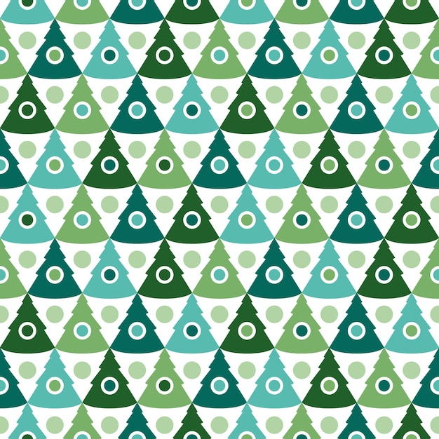 Stylish christmas tree pattern Green and blue Christmas trees geometric pattern