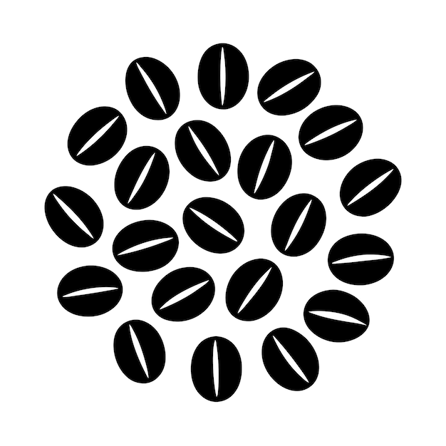 Vector stylish coffee beans vector