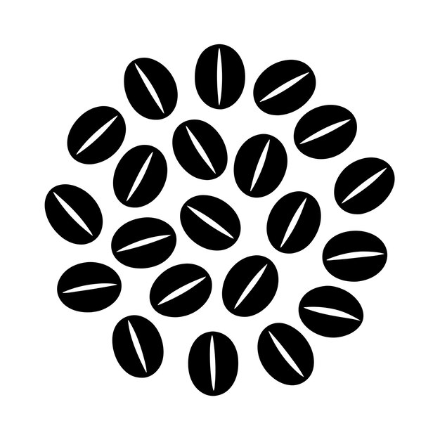 Vector stylish coffee beans vector