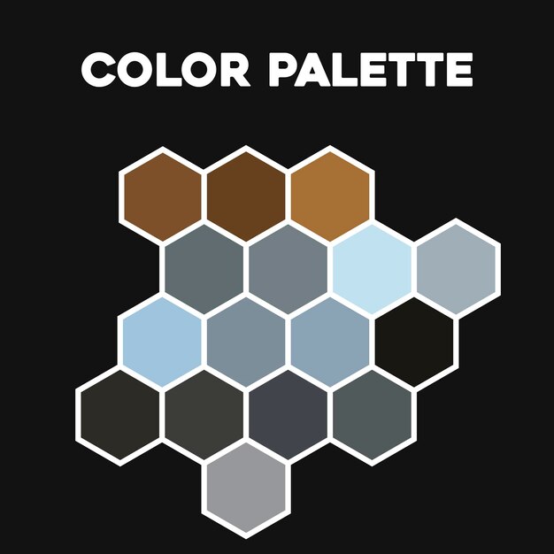 Stylish color palette 2023. Vector illustration