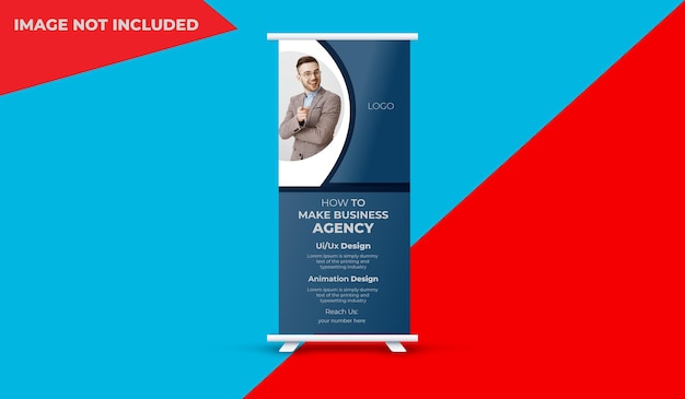 stylish company business roll up banner design