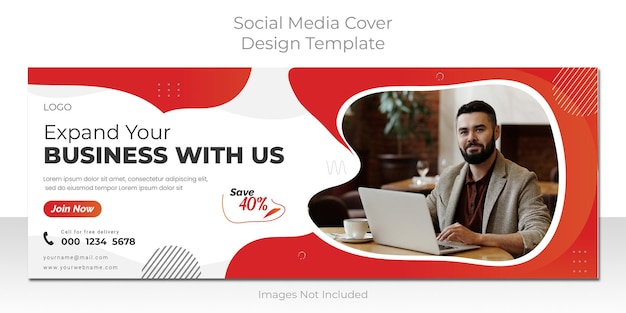 Stylish Corporate Business Social Facebook Cover Design Template