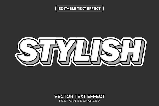 Stylish editable text effect