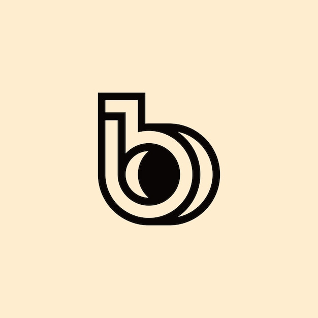 stylish elegant initial letter B monogram logo