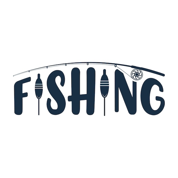 Vector stylish fishing typography for fishing lover