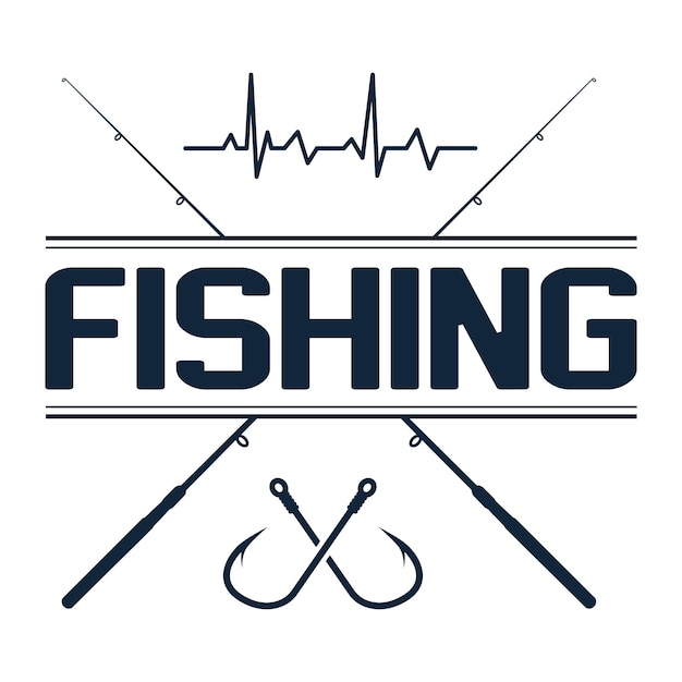 Vector stylish fishing typography for fishing lover