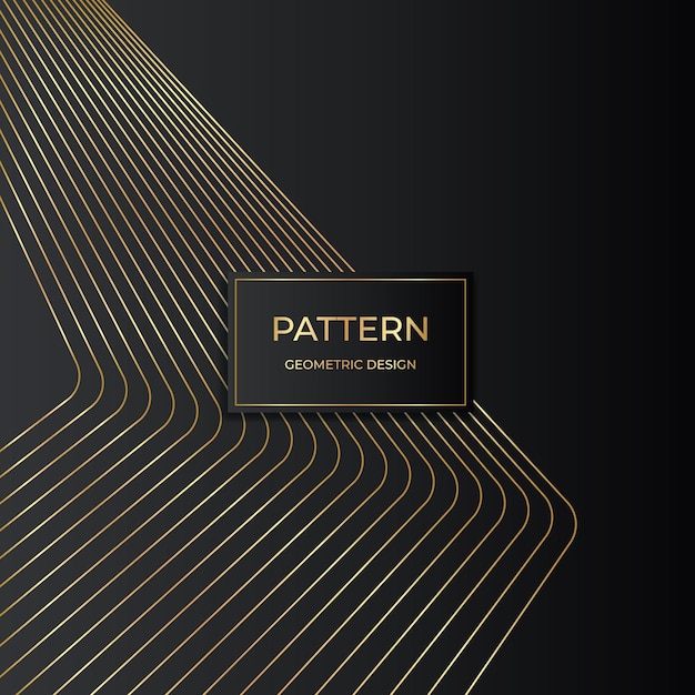 Stylish golden pattern stroke background Vector